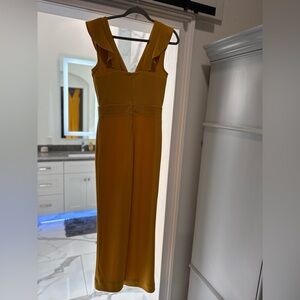 Bar III Mustard Backless jumpsuit